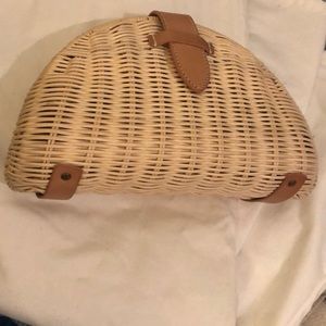 J. Crew Rattan Clutch